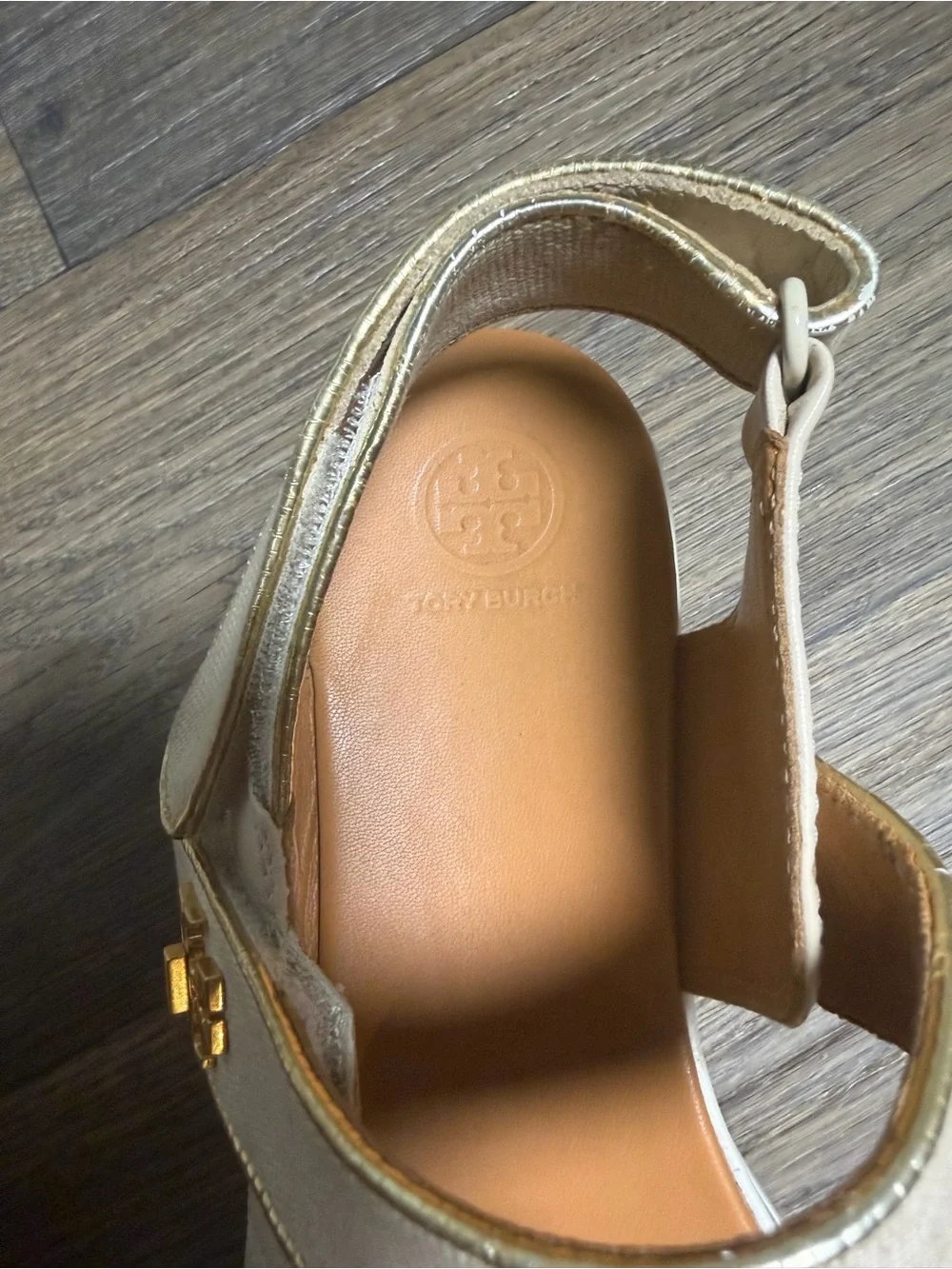 Tory Burch cream straps